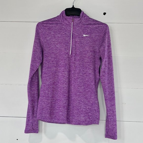 Nike Tops - GUC Nike Dri Fit 1/4 Zip Running Element Long Sleeve Shirt Thumbholes